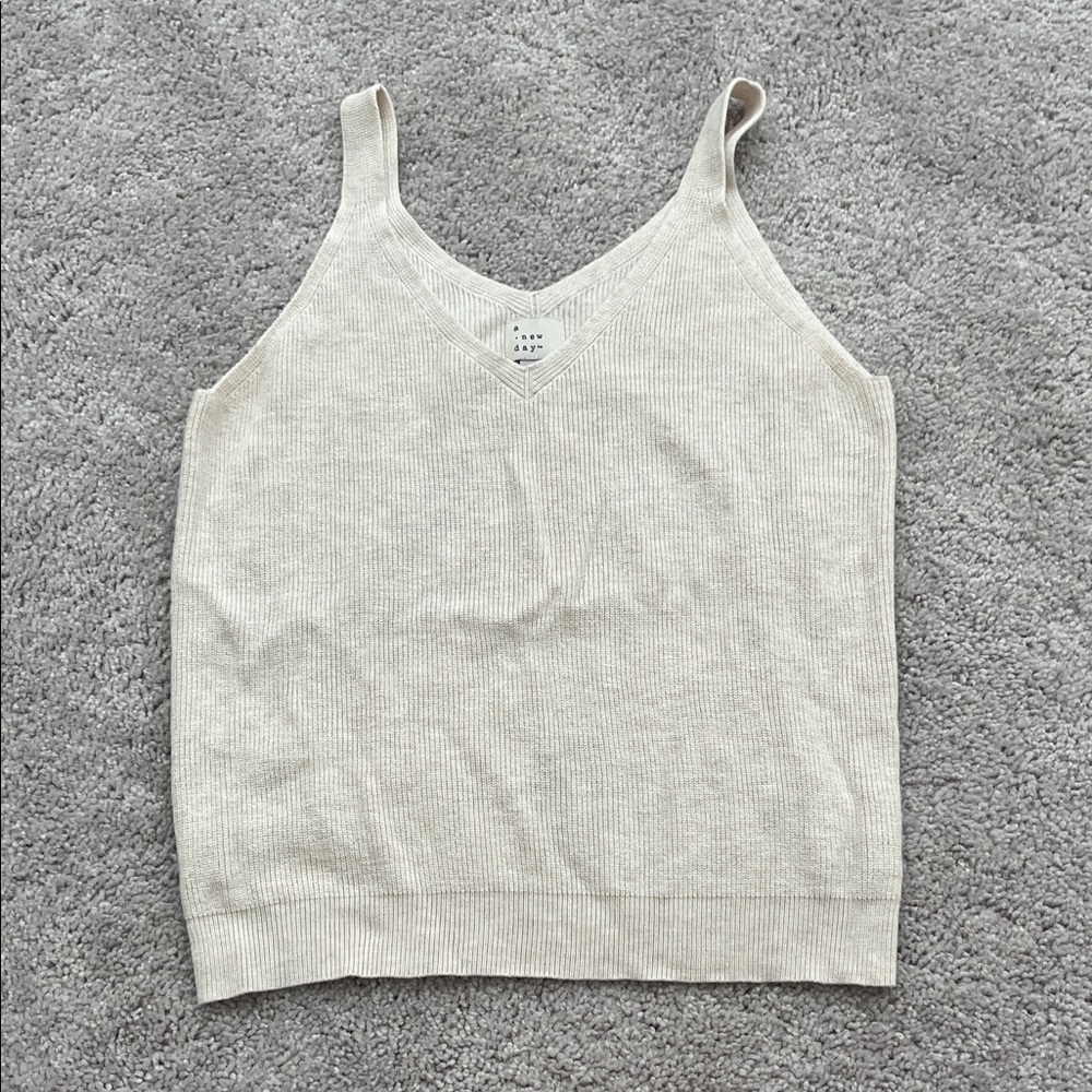 a new day Women's Beige Knit Camisole